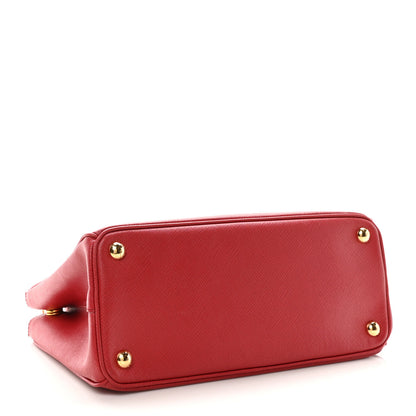 Prada Saffiano Small Galleria Double Zip Tote Fuoco 4 of 9