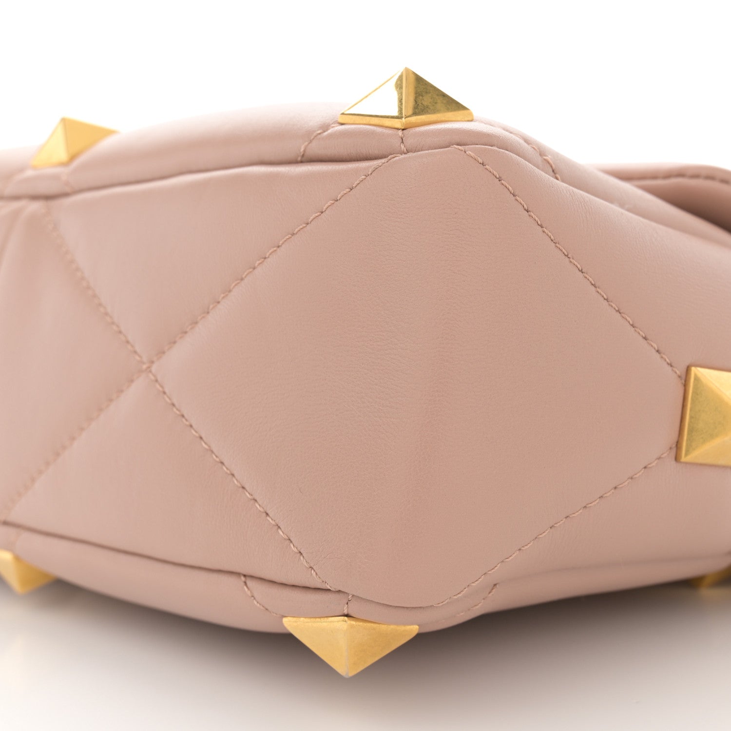 Valentino Garavani Nappa Large Roman Stud Shoulder Bag Rose Cannelle 9 of 9