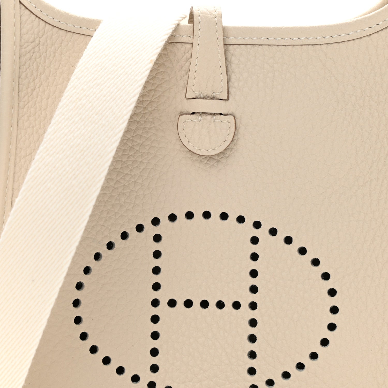Hermes Taurillon Clemence Evelyne TPM Craie 8 of 11