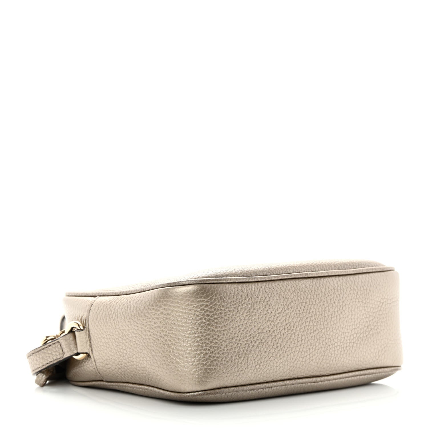 Gucci Metallic Pebbled Calfskin Small Soho Disco Bag Golden Beige 4 of 10
