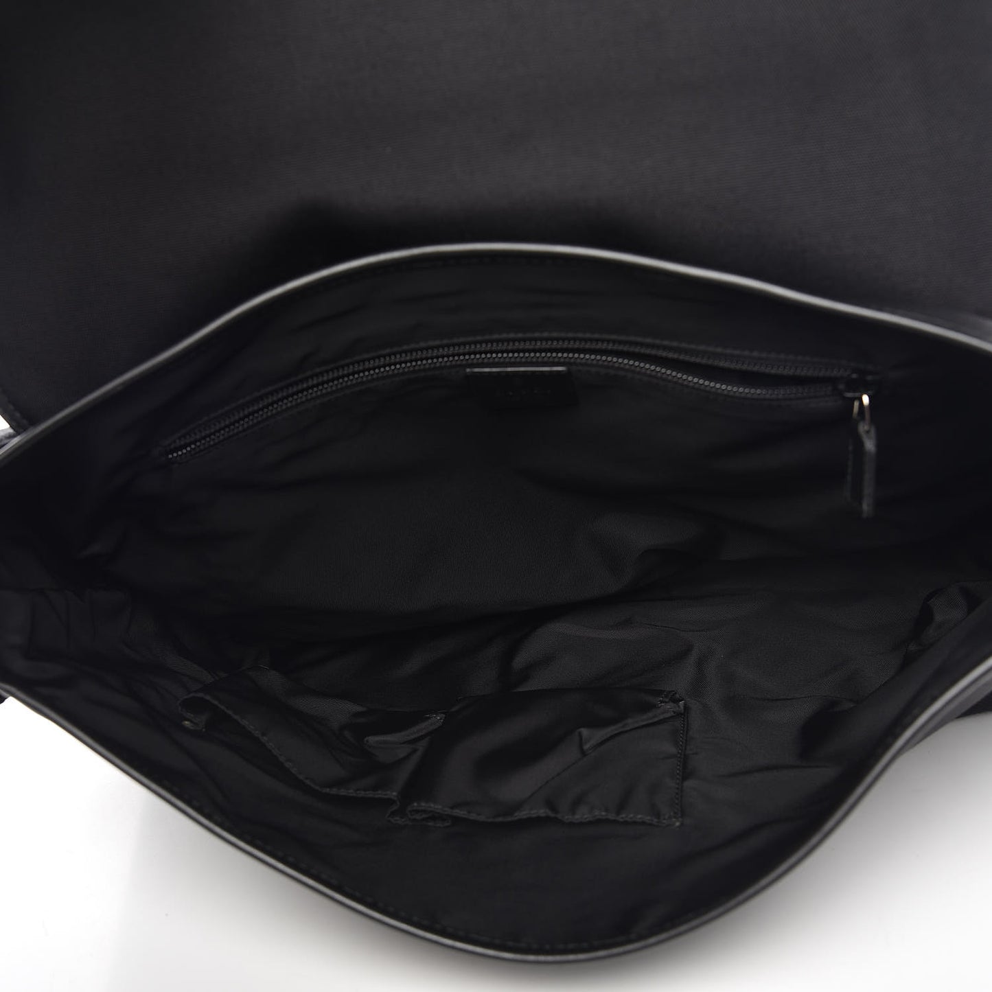 Canvas Web Medium Single Buckle Flap Messenger Bag Black