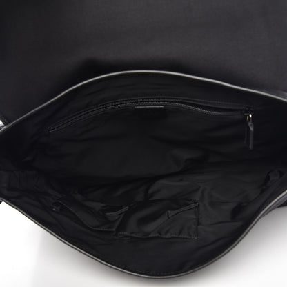 Gucci Canvas Web Medium Single Buckle Flap Messenger Bag Black 5 of 10