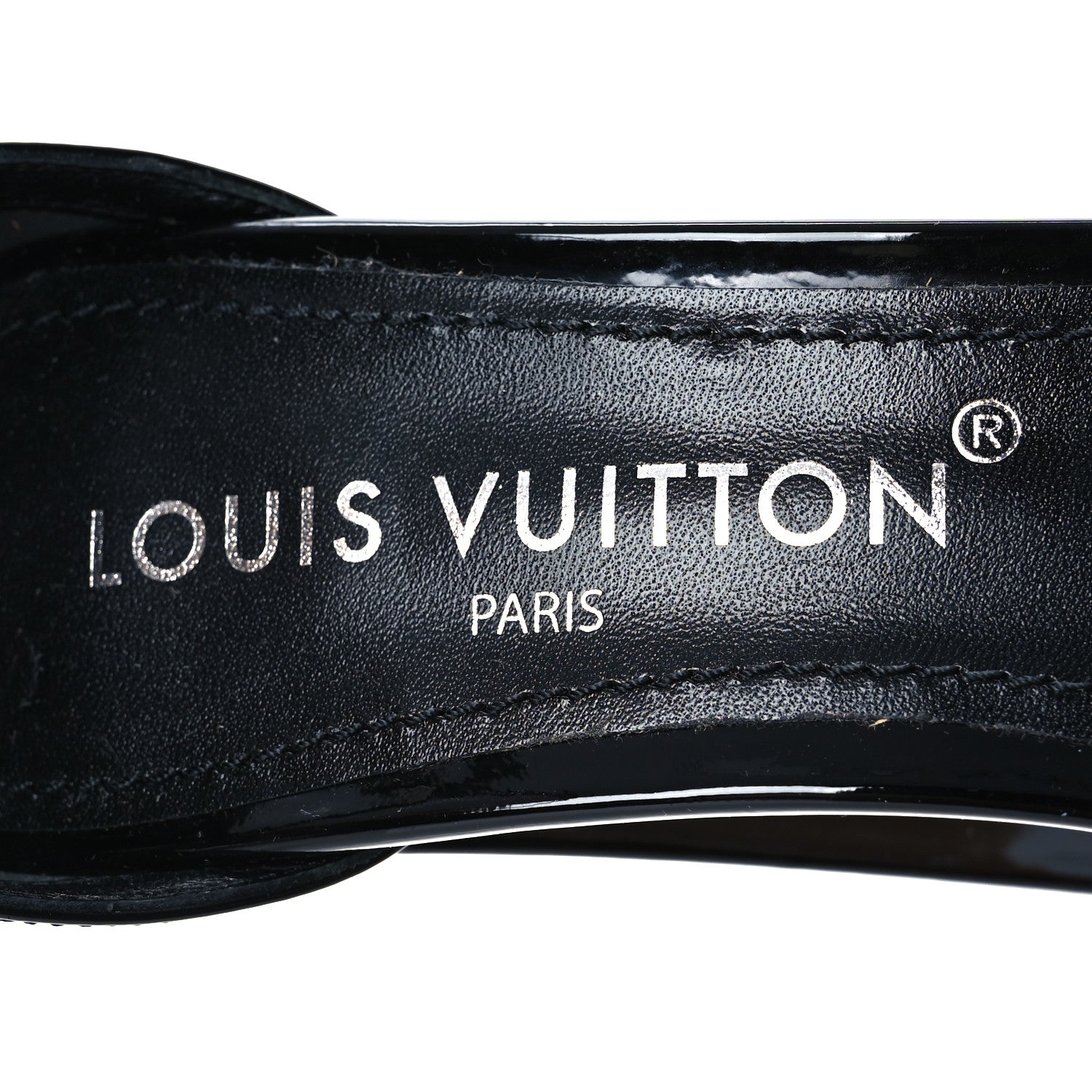 Louis Vuitton Patent Calfskin Fame Platform Sandal 39.5 Black 9 of 13