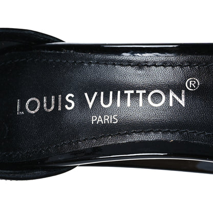 Louis Vuitton Patent Calfskin Fame Platform Sandal 39.5 Black 9 of 13