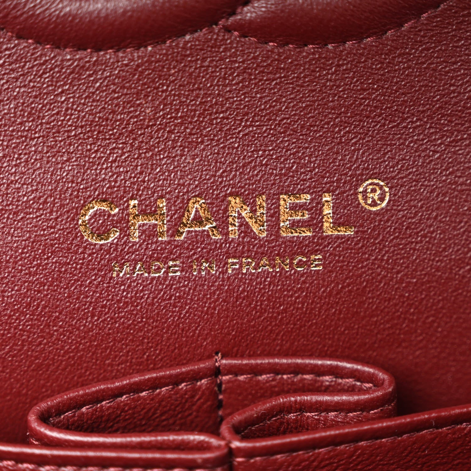 Chanel Lambskin Quilted Medium Double Flap Burgundy 6 of 16