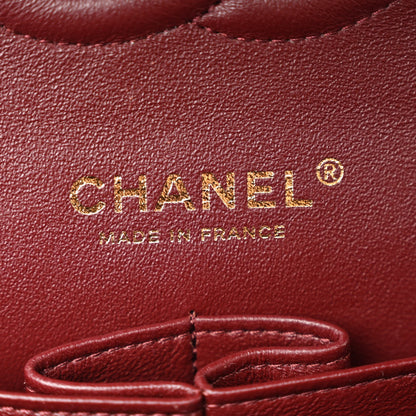 Chanel Lambskin Quilted Medium Double Flap Burgundy 6 of 16