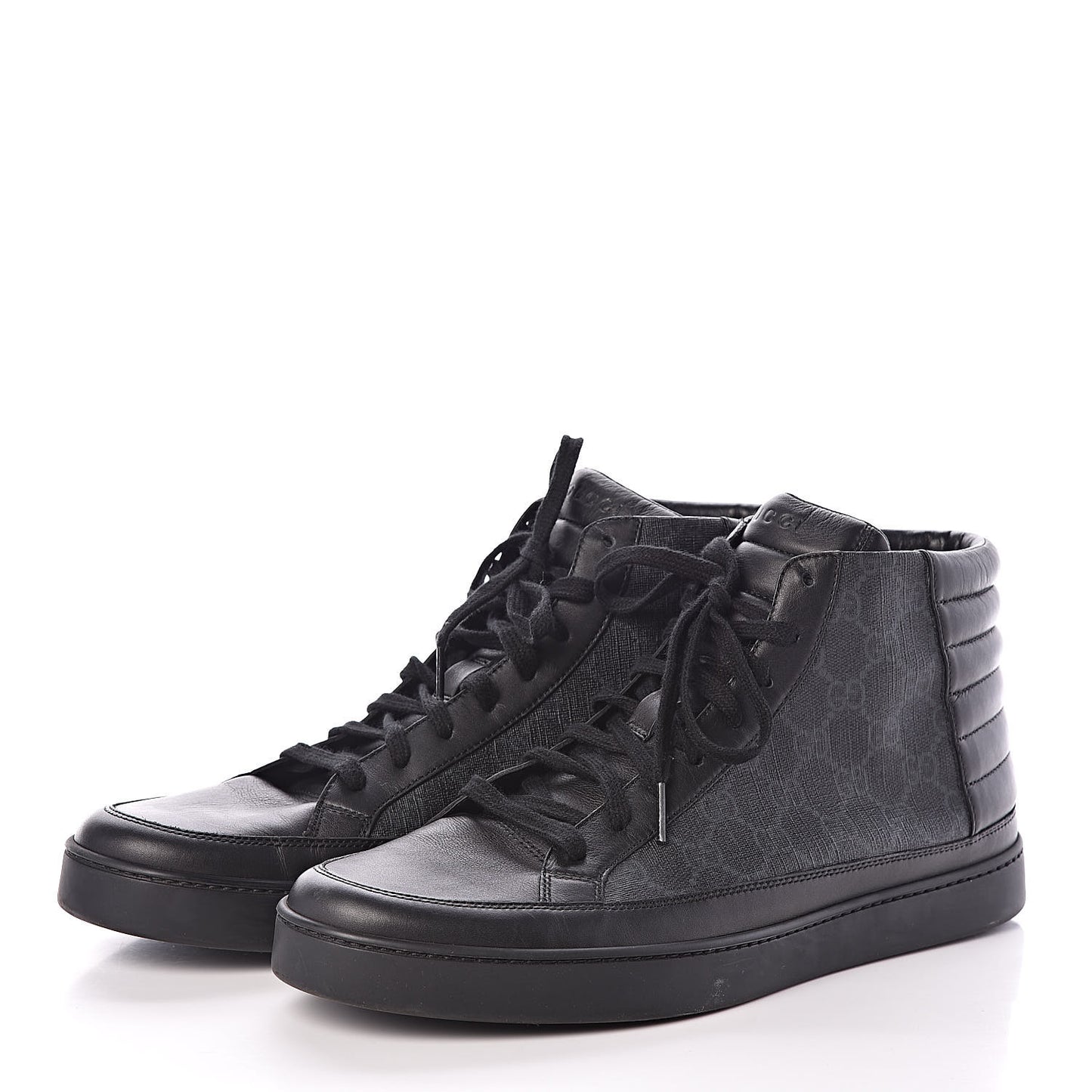 GG Supreme Monogram Mens Common High Top Sneakers 11 Black