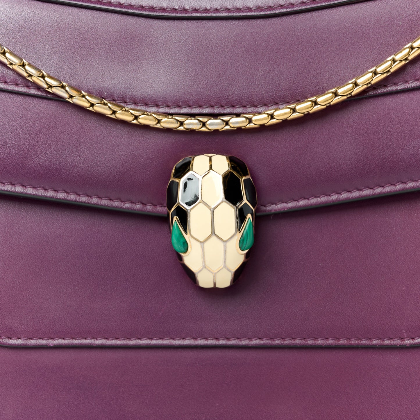 Calfskin Serpenti Forever Shoulder Bag Plum