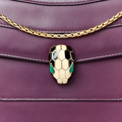 Bulgari Calfskin Serpenti Forever Shoulder Bag Plum 11 of 13