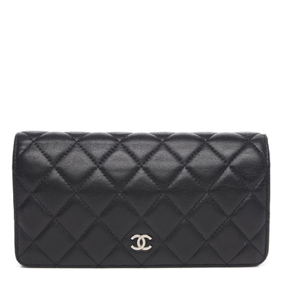 Chanel Lambskin Quilted Yen Wallet Black 1 of 14