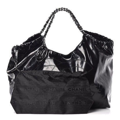 Chanel Vinyl XL Coco Cabas Black 3 of 18