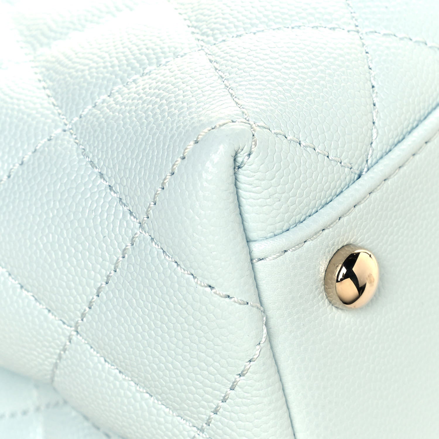 Chanel Caviar Quilted Small Coco Handle Flap Light Blue 11 of 14