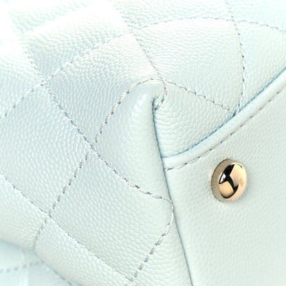 Chanel Caviar Quilted Small Coco Handle Flap Light Blue 11 of 14