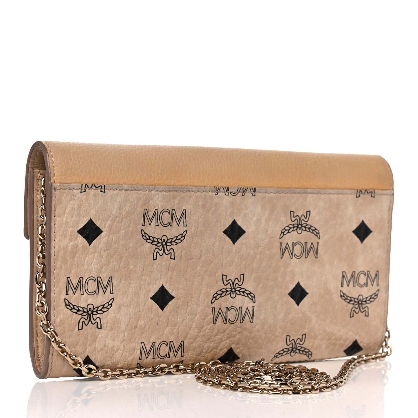 Visetos Large Patricia Wallet On Chain Beige