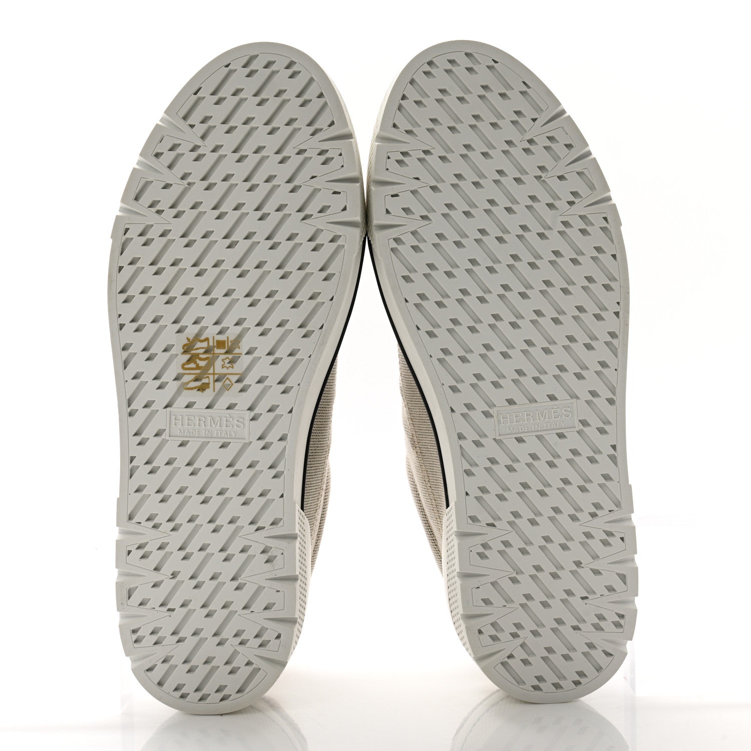 Hermes Canvas Calfskin Womens Voltage Sneakers 35.5 Prunoir Naturel 5 of 9