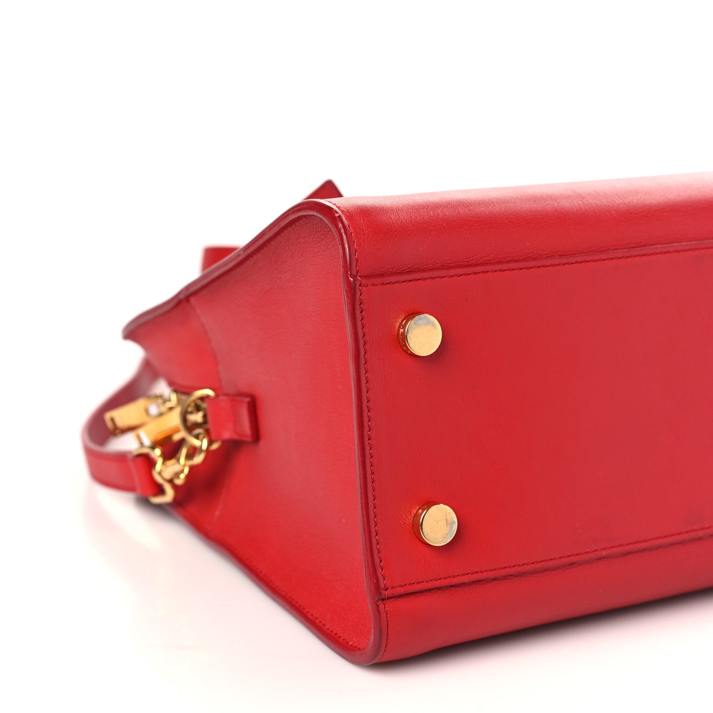 Calfskin Small Monogram Cabas Lipstick Red