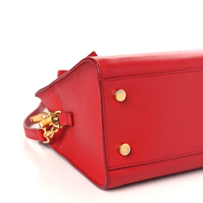 Saint Laurent Calfskin Small Monogram Cabas Lipstick Red 8 of 9