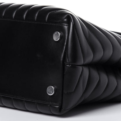 Saint Laurent Calfskin Y Quilted Monogram Large Loulou Chain Satchel Black 10 of 12
