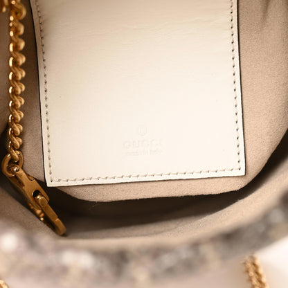 Gucci Snakeskin Mini Zumi Bucket Bag Grey 7 of 8