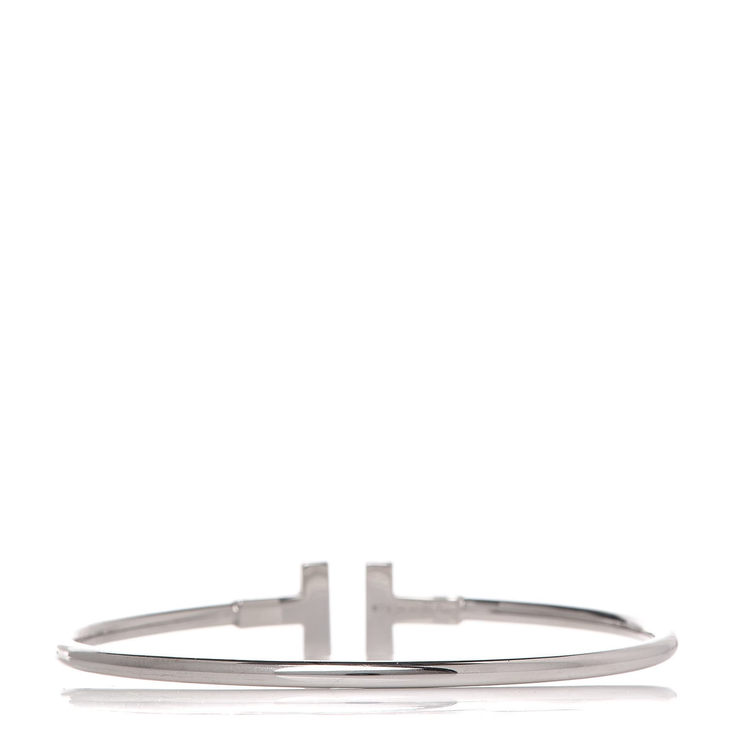 18K White Gold T Wire Bracelet