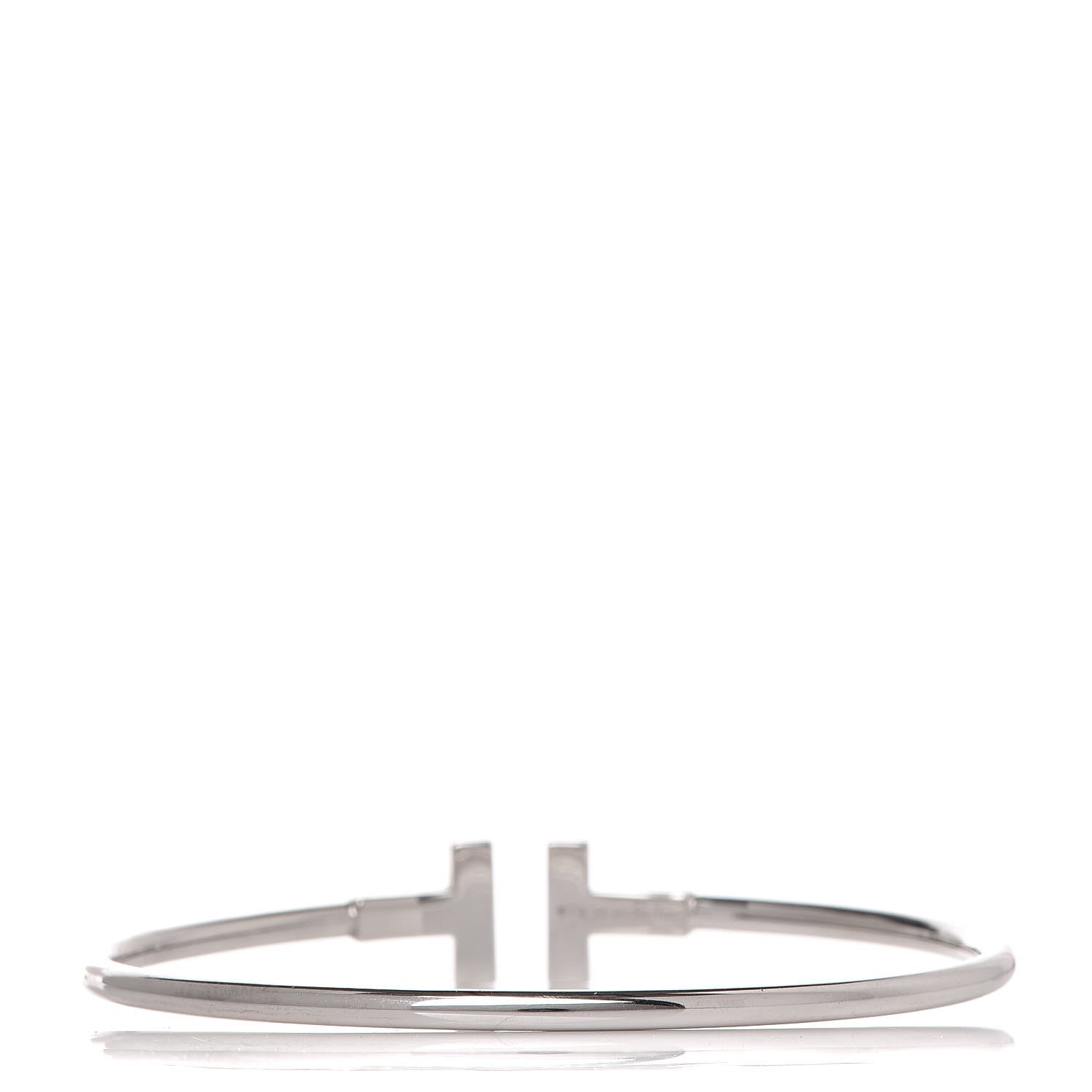 Tiffany 18K White Gold T Wire Bracelet 3 of 5