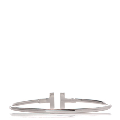 Tiffany 18K White Gold T Wire Bracelet 3 of 5