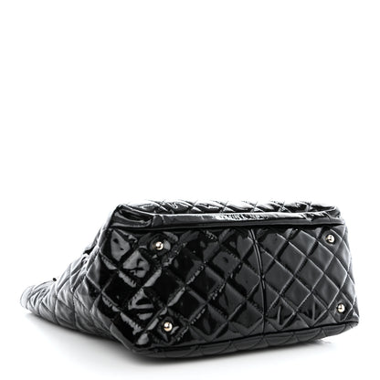 Chanel Patent Quilted Chic and Glitter Large Tote Black 4 of 10