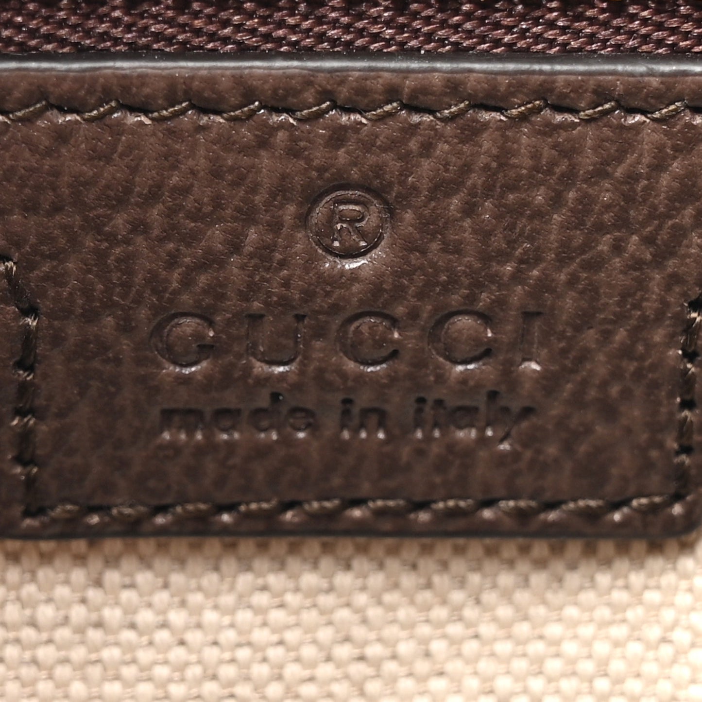 GG Supreme Monogram Textured Calfskin Web Super Mini Ophidia Shoulder Bag Beige Ebony New Acero