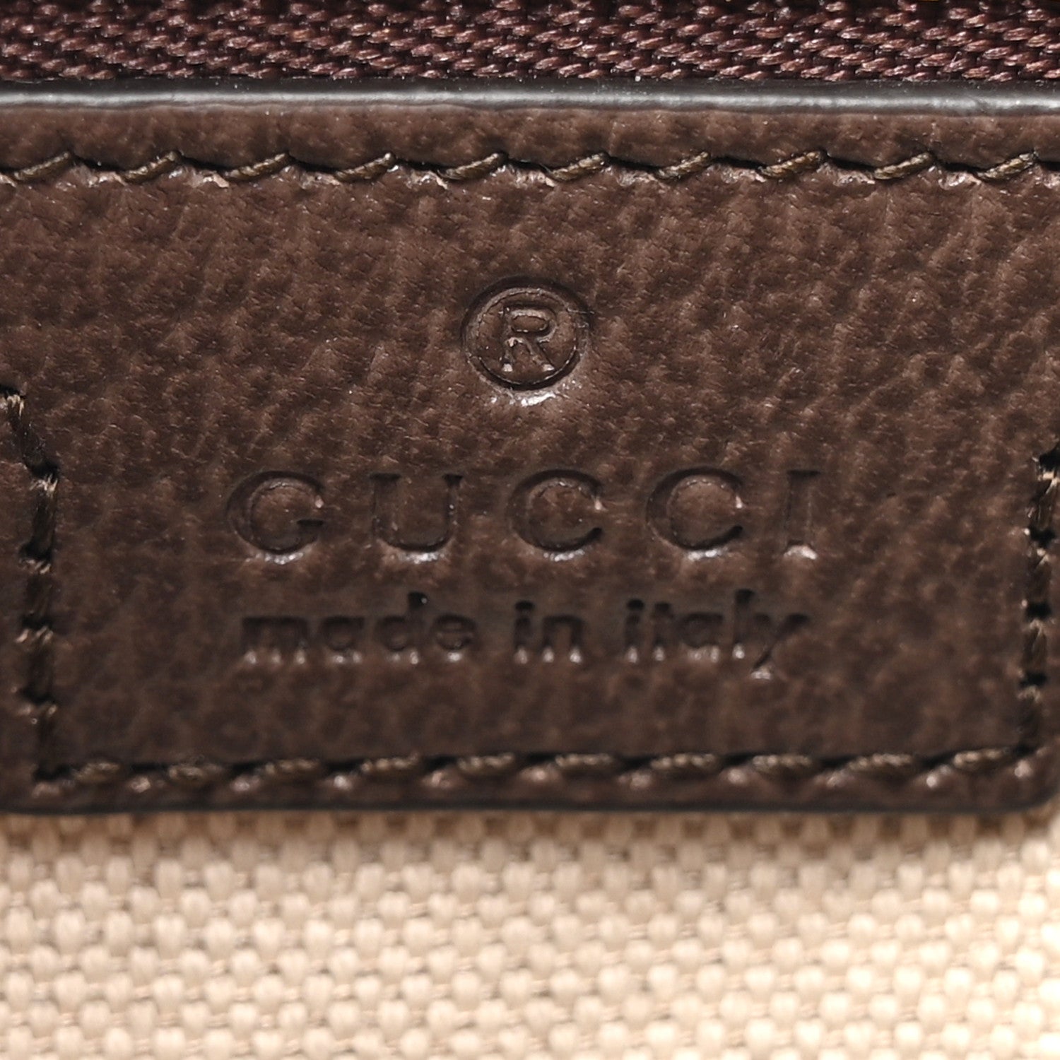 Gucci GG Supreme Monogram Textured Calfskin Web Super Mini Ophidia Shoulder Bag Beige Ebony New Acero 6 of 12