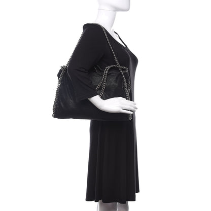 Stella McCartney Shaggy Deer Falabella Fold Over Tote Black 2 of 10