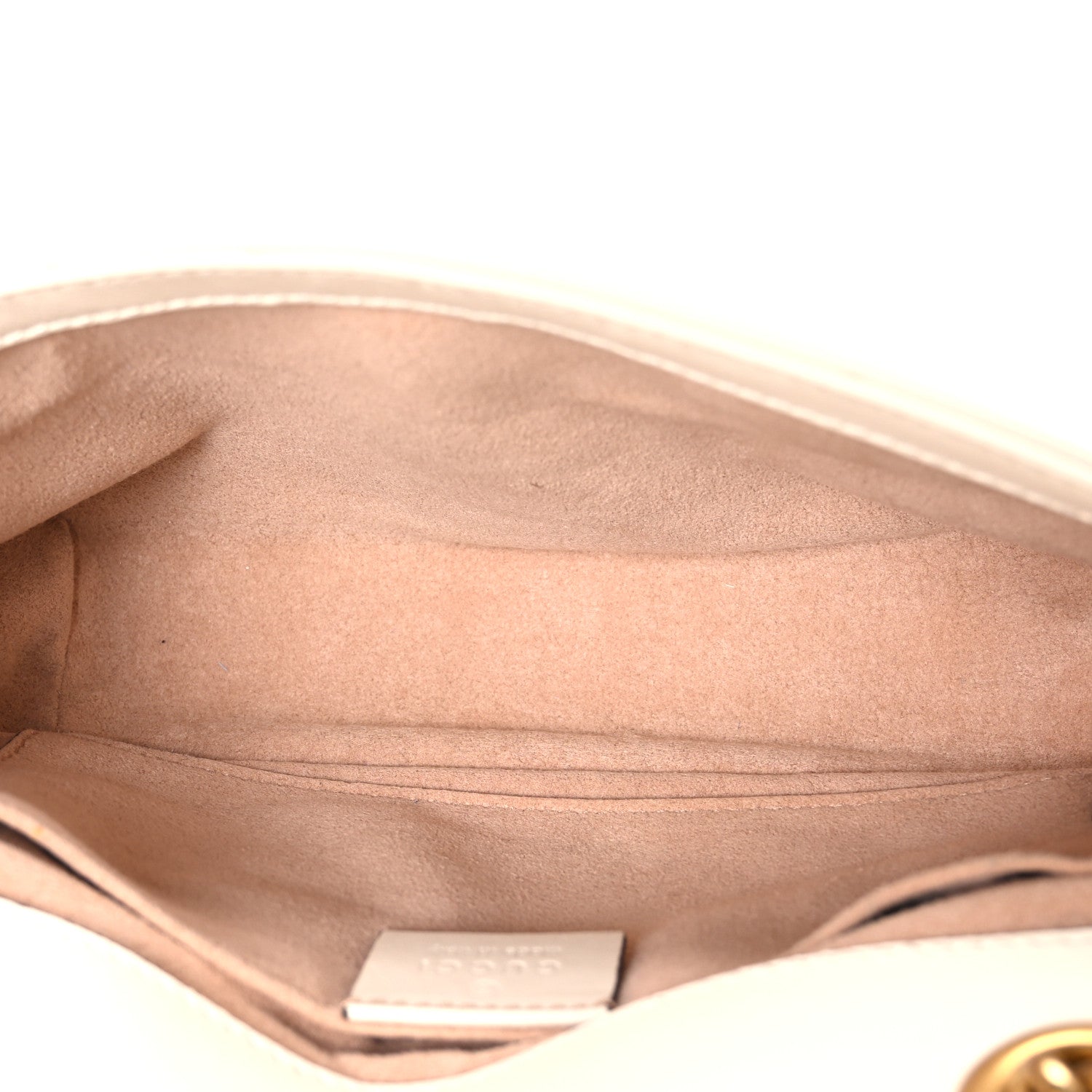 Gucci Calfskin Matelasse Mini GG Marmont Shoulder Bag White 4 of 9