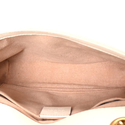 Gucci Calfskin Matelasse Mini GG Marmont Shoulder Bag White 4 of 9