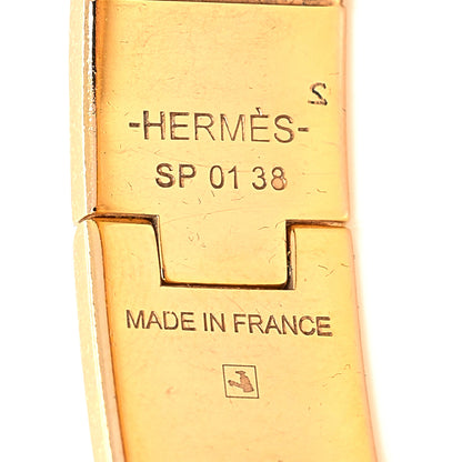 Hermes Enamel Printed Charniere Tendresse Feline Tattoo Hinged Bracelet S Positif Negatif 5 of 5