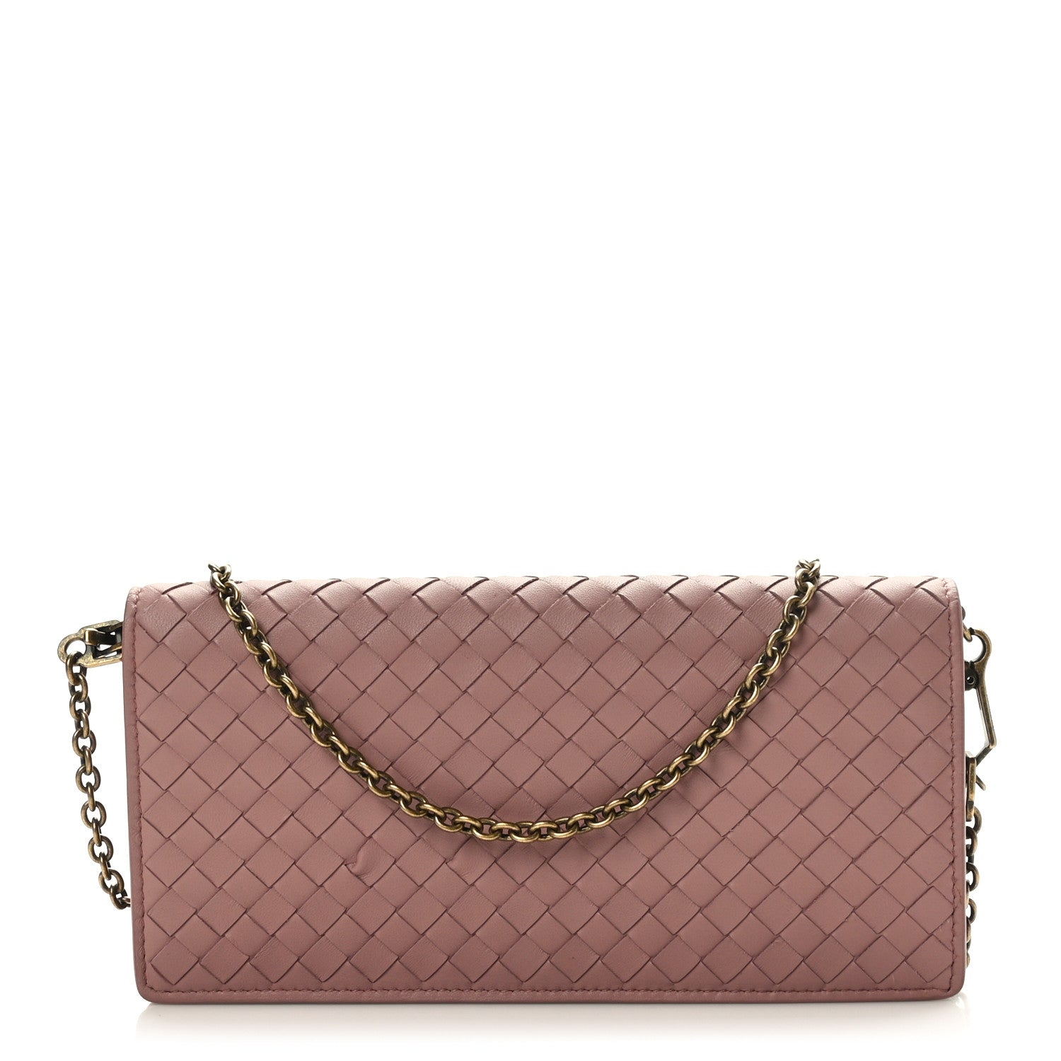 Bottega Veneta Nappa Intrecciato Continental Wallet on Chain Violet 1 of 10
