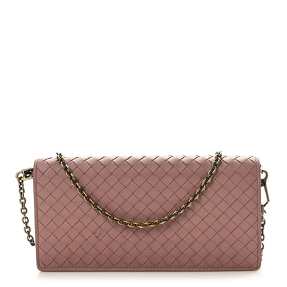 Bottega Veneta Nappa Intrecciato Continental Wallet on Chain Violet 1 of 10