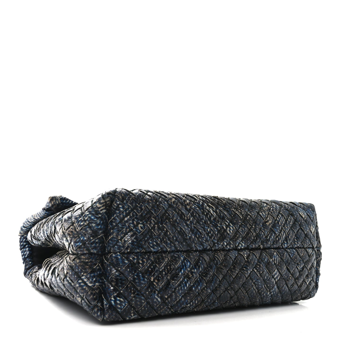 Tobu Ayers Intrecciato Small Olimpia Shoulder Bag Blue