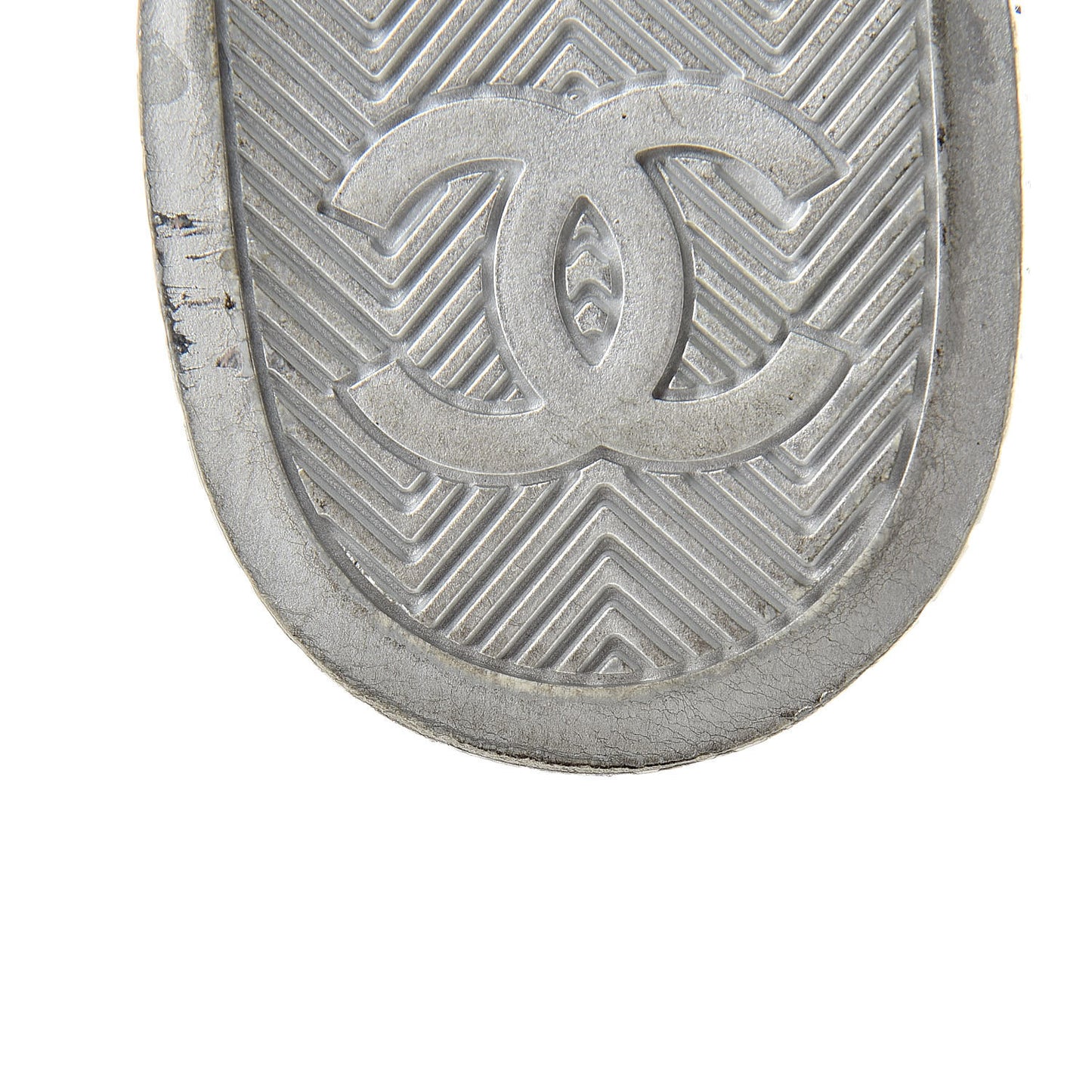 Laminated Lambskin Sneakers 37.5 Silver