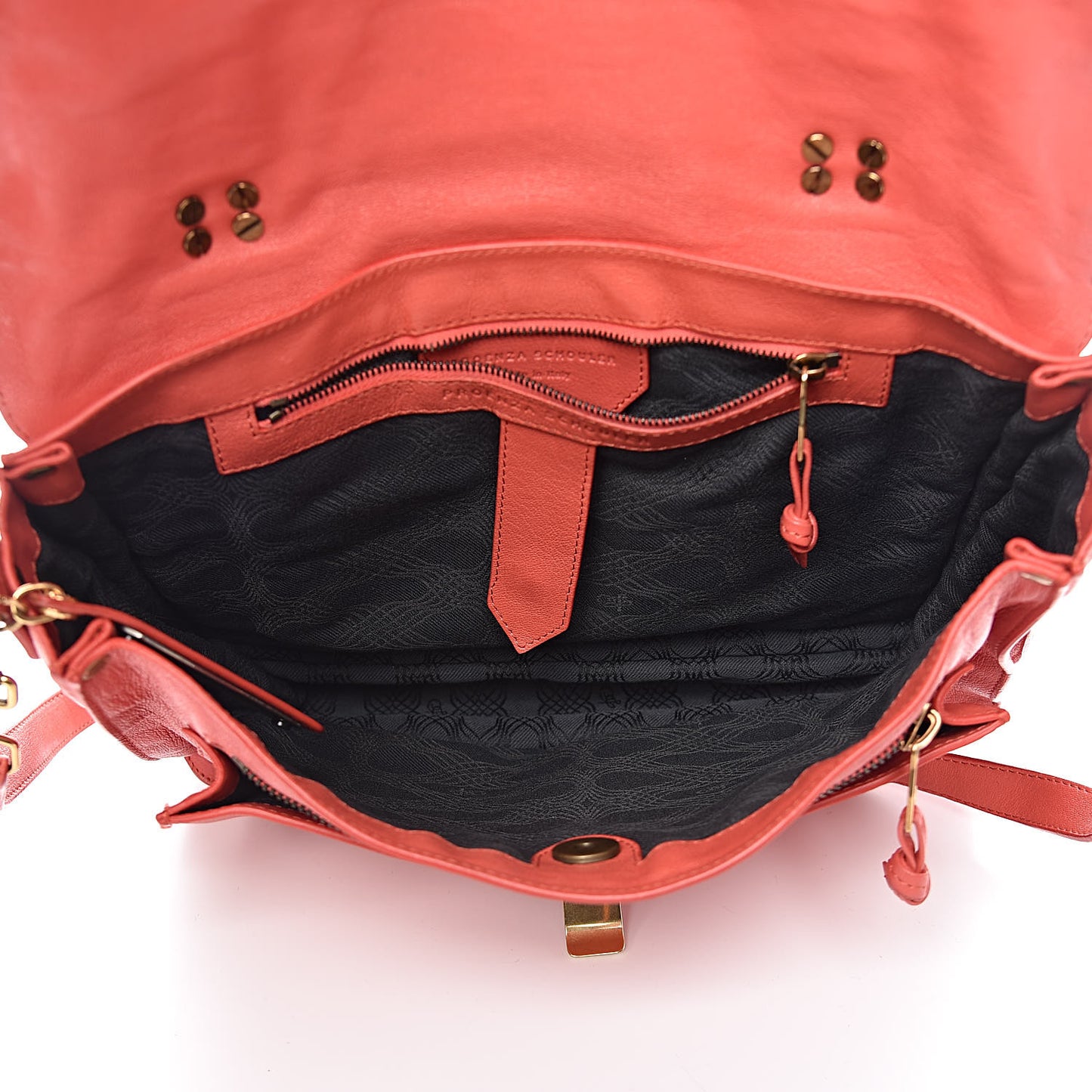 Lambskin Medium PS1 Satchel Deep Coral