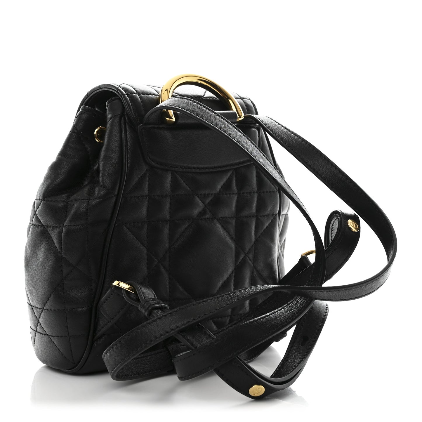 Lambskin Macrocannage Small Caro Backpack Black