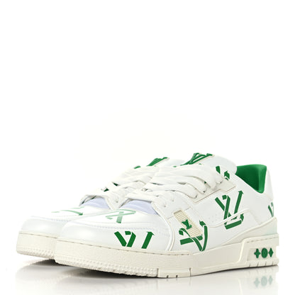 Louis Vuitton Mens LV Trainer Upcycling Sneakers 9 White Green 4 of 8
