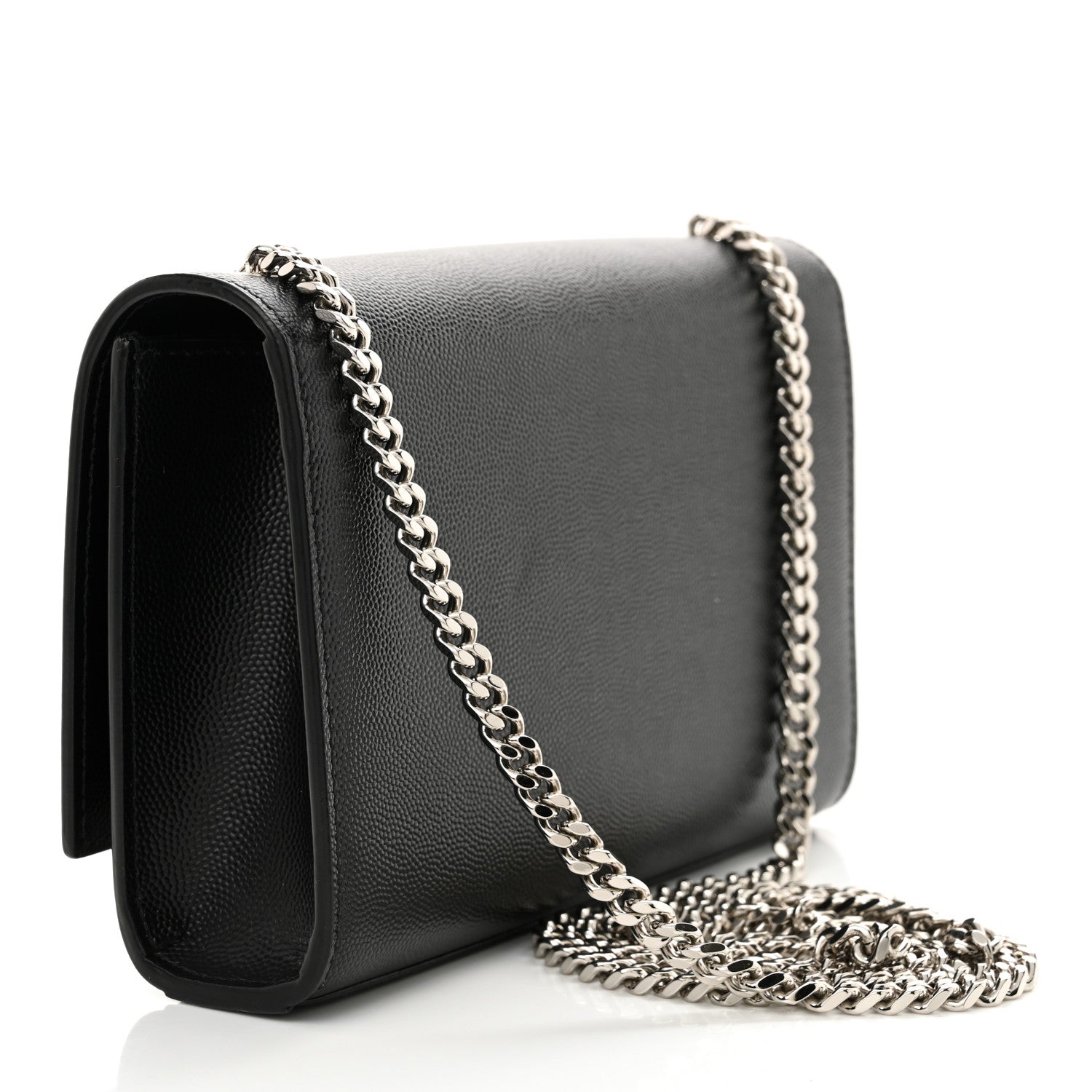 Saint Laurent Grain De Poudre Small Monogram Kate Satchel Black 3 of 10