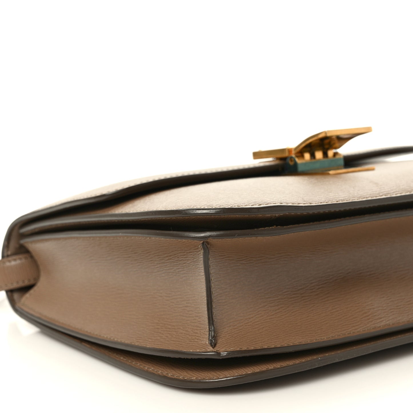 Liege Calfskin Medium Classic Box Flap Bag Taupe