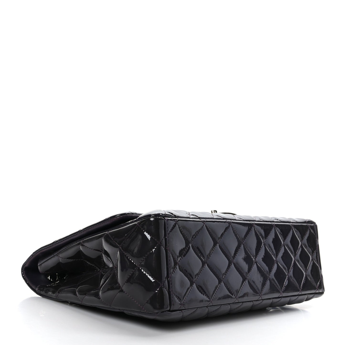Patent Quilted Maxi Single Flap Purple