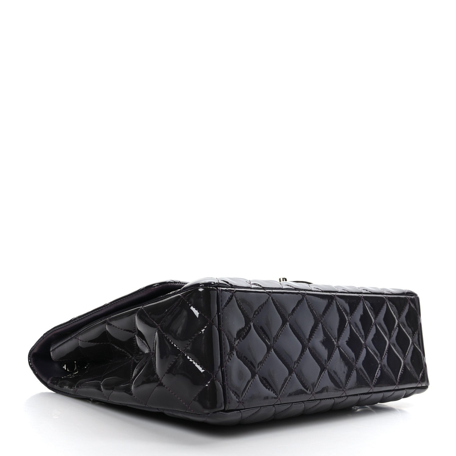Chanel Patent Quilted Maxi Single Flap Purple 4 of 10