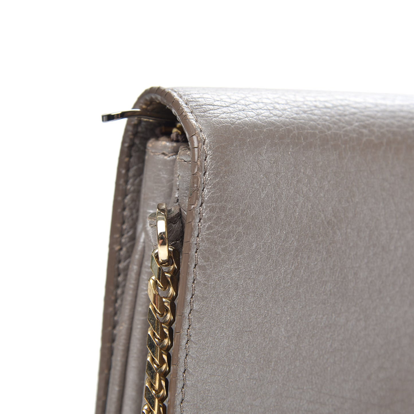 Metallic Calfskin Shadow Crossbody Bag Gold