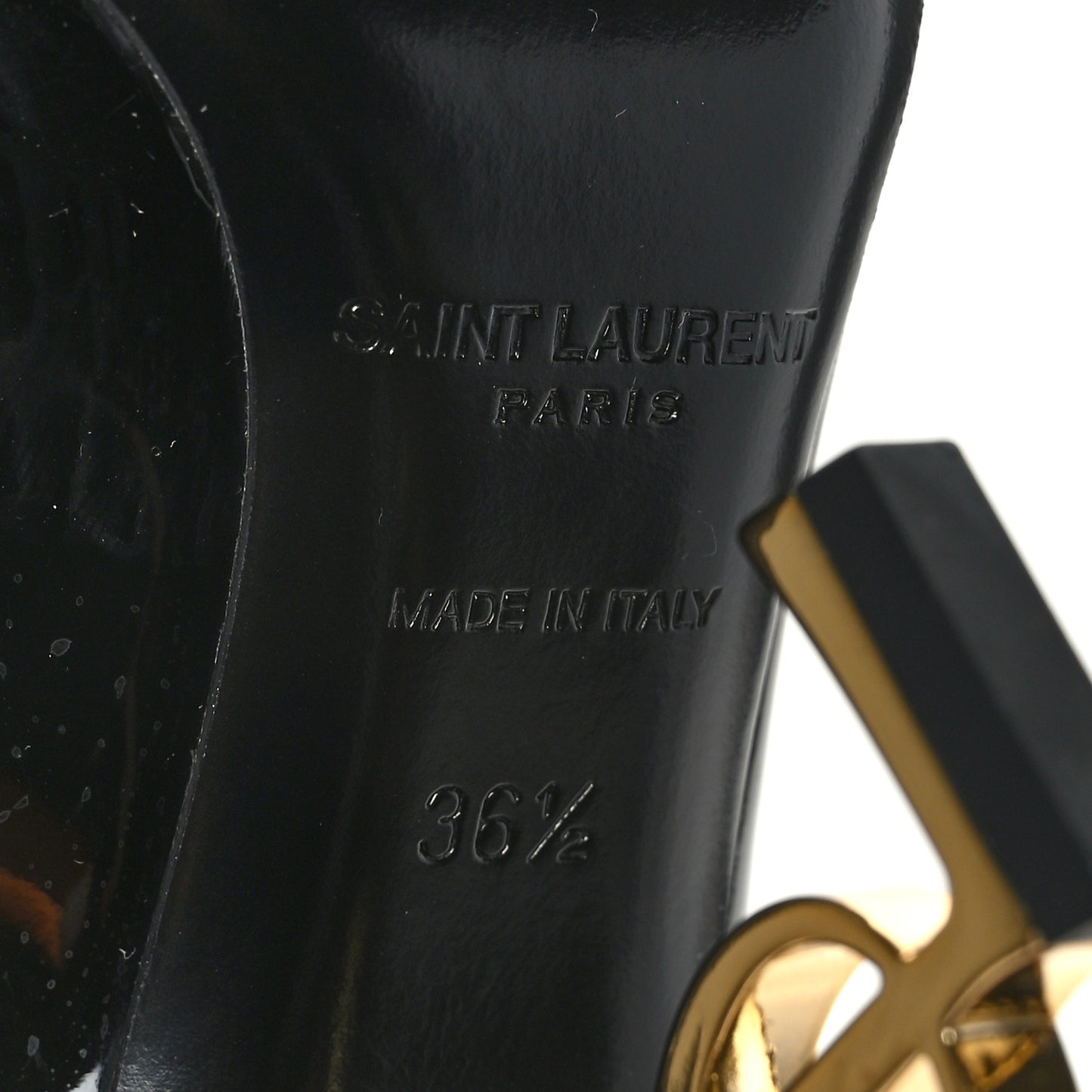 Patent Opyum 110 Pumps 36.5 Black Gold