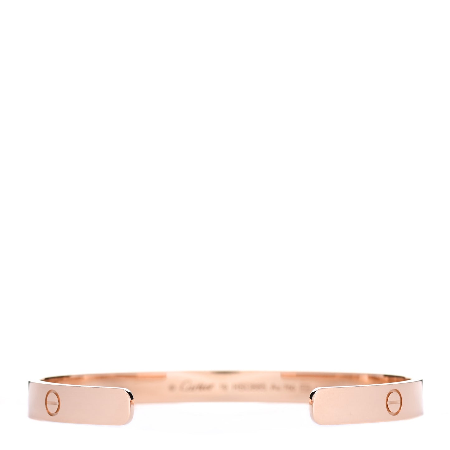 18K Pink Gold LOVE Cuff Bracelet 19