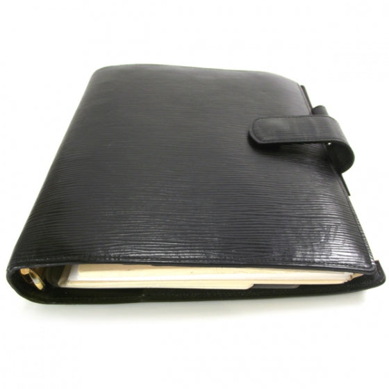 Louis Vuitton Epi Agenda Large Ring Agenda Noir 4 of 10