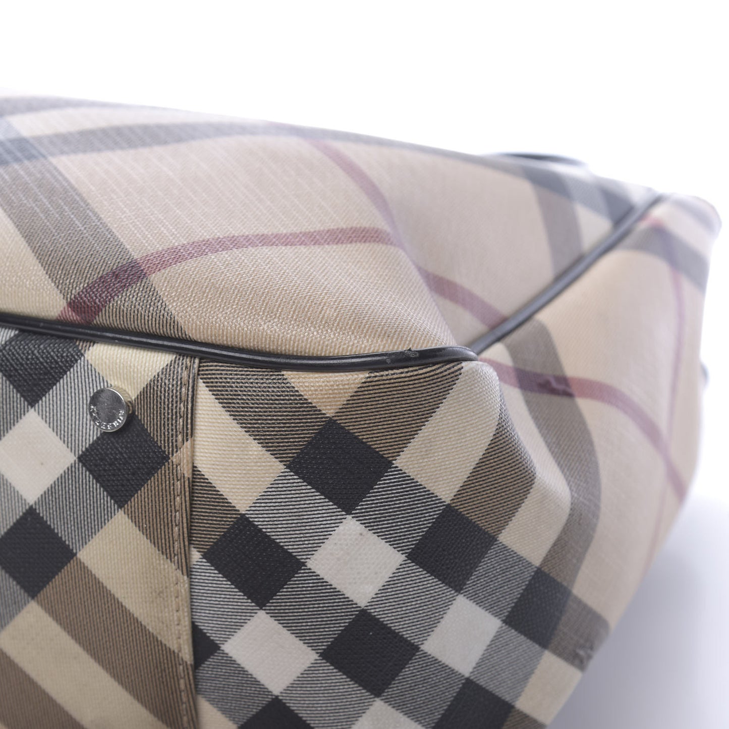 Patent Trim Nova Check Tote Black