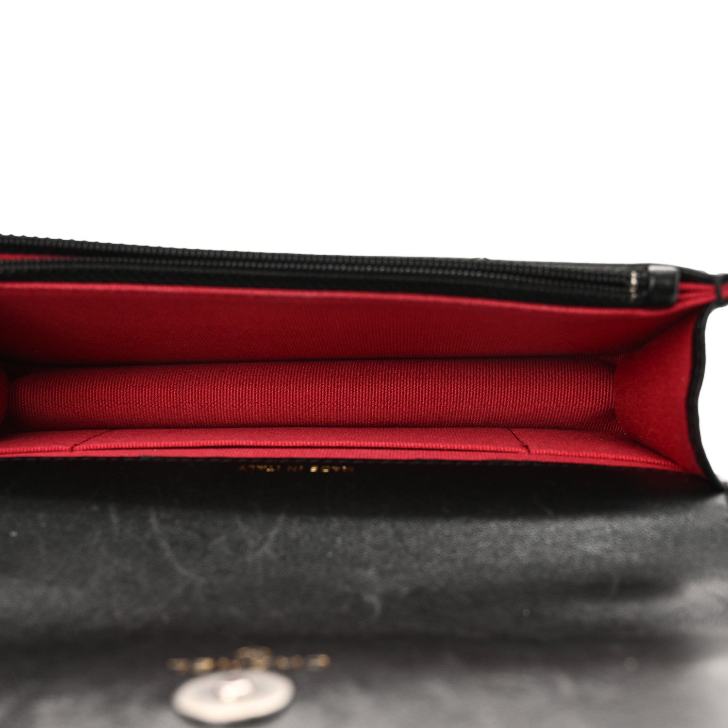 Chanel Lambskin Quilted Chanel 19 Flap Phone Holder With Chain Black 3 of 9